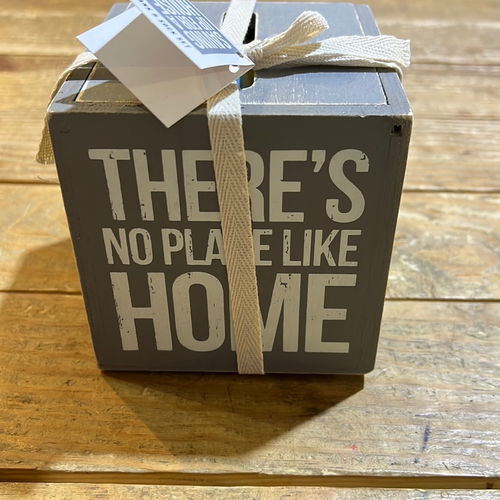 Saving for a house bank and sock set.  Just a cute gift